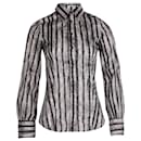Prada Button-Down-Hemd aus schwarzer bedruckter Baumwolle