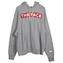 Gucci The Face Hoodie Jacket in Grey Cotton
