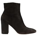 Gianvito Rossi Ankle Booties in Black Suede 