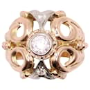 Anello in oro rosa 750%o anno 40 (Platino, diamanti e pietre bianche) - Autre Marque