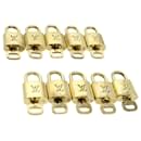 Louis Vuitton padlock 10set Padlock Gold Tone LV Auth 33093