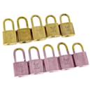 Louis Vuitton padlock 10set Gold Tone LV Auth cr874