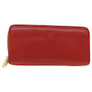 LOEWE Long Wallet Leder Rot Auth 37768 - Loewe