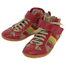 Christian Dior Rasta Color Basketball Sneakers Leather Canvas 35 Red Auth 37995