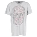 Alexander McQueen Skull Map Print Short Sleeve T-shirt in Grey Cotton  - Alexander Mcqueen