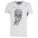 Camiseta de manga corta en algodón gris con estampado de calavera de Alexander McQueen - Alexander Mcqueen