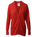 Chanel Buttoned Cardigan in Coral Cashmere