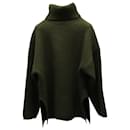 Acne Studios Chunky Turtleneck Sweater in Olive Green Wool