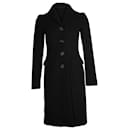 Prada Long Coat in Black Wool
