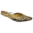 Goldene Vintage-Sandalen von Bottega Veneta