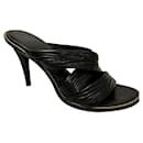 YSL Rive Gauche vintage high heeled mule sandals - Yves Saint Laurent