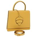 LOEWE Barcelona Hand Bag Leather 2way Yellow Auth am4030 - Loewe