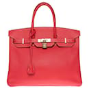 HERMES BIRKIN BAG 35 in Pink Leather - 100957 - Hermès