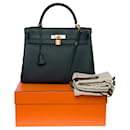 Hermes Kelly bag 32 in Green Leather - 100969 - Hermès