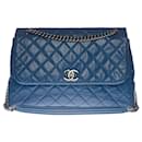 Sac Chanel Timeless/Classico in Pelle Blu - 100093