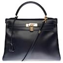 Hermes Kelly bag 32 in Navy Leather - 100037 - Hermès