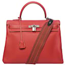 Hermes Kelly bag 35 in Pink Leather - 100437 - Hermès