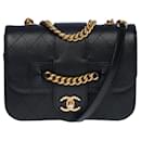LIMITED EDITION- CHANEL CLASSIC FLAP BAG CROSSBODY BAG IN BLACK LEATHER-100486 - Chanel