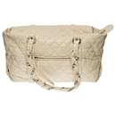 tote bag xl in ivory quilted leather - 100360 - Chanel