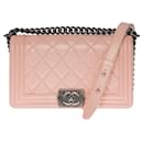 CHANEL BOY OLD MEDIUM CROSSBODY BAG IN PINK QUILTED LEATHER122259348 - Chanel