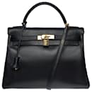 Hermes Kelly bag 32 in black leather - 101099 - Hermès