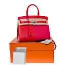Bolsa Hermes Birkin 30 em couro vermelho - 101051 - Hermès