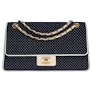 Sac Chanel Timeless/Classic in Navy Leather - 100724