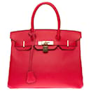 Bolsa Hermes Birkin 30 em couro vermelho - 100449 - Hermès