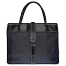CHANEL TOTE BAG IN BLUE DENIM AND BLACK LEATHER -100777 - Chanel