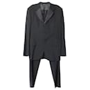 Prada Single-Breasted Blazer and Trouser Suit Set in Black Wool