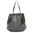 Tod's Patent Leather Signature Drawstring Tote Leather Tote Bag in Excellent condition