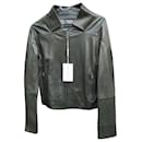 Salvatore Ferragamo leather jacket new condition t 38