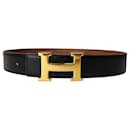 Hermès belt Constance in two-tone leather 80 cm