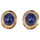 Yellow gold star sapphire earrings 750%O - Autre Marque