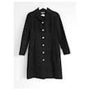 Chanel cruise 1997 Long Black Coat w/metal buttons