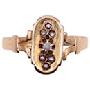 Napoleon III period ring set with fine pink gold pearls 750%O - Autre Marque