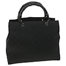 GUCCI GG Canvas Hand Bag Nylon Black Auth 38354 - Gucci
