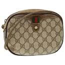 GUCCI Web Sherry Line GG Canvas Shoulder Bag PVC Leather Beige Green Auth rd4502 - Gucci