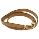 LOUIS VUITTON Shoulder Strap Leather 47.2"" Beige LV Auth 38620 - Louis Vuitton