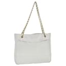 CHANEL Chain Shoulder Bag Lammleder Weiß CC Auth yk6254 - Chanel
