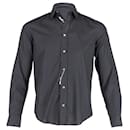 Acne Studios Classic Fit Button Up Shirt in Black Cotton