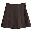 Marc Jacobs Pleated Skirt in Brown Wool