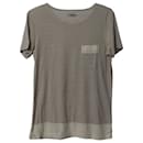 Acne Studios Striped T-shirt in Brown Print Cotton