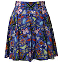 Mary Katrantzou Butterfly Mini Skirt in Blue Print Viscose