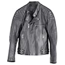 Alexander Mcqueen Biker Jacket in Black Leather