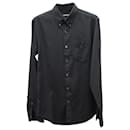 Tom Ford Button Down Long Sleeve Shirt in Black Cotton 