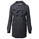 Dsquared2 Double-Breasted Coat in Grey Wool
