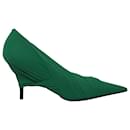 Zapatos De Salón De Balenciaga Draped Knife En Nailon Verde