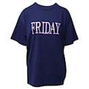 Camiseta Alberta Ferretti Friday em algodão azul marinho