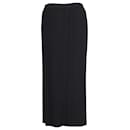 Falda midi plisada en poliéster negro de Max Mara Leisure